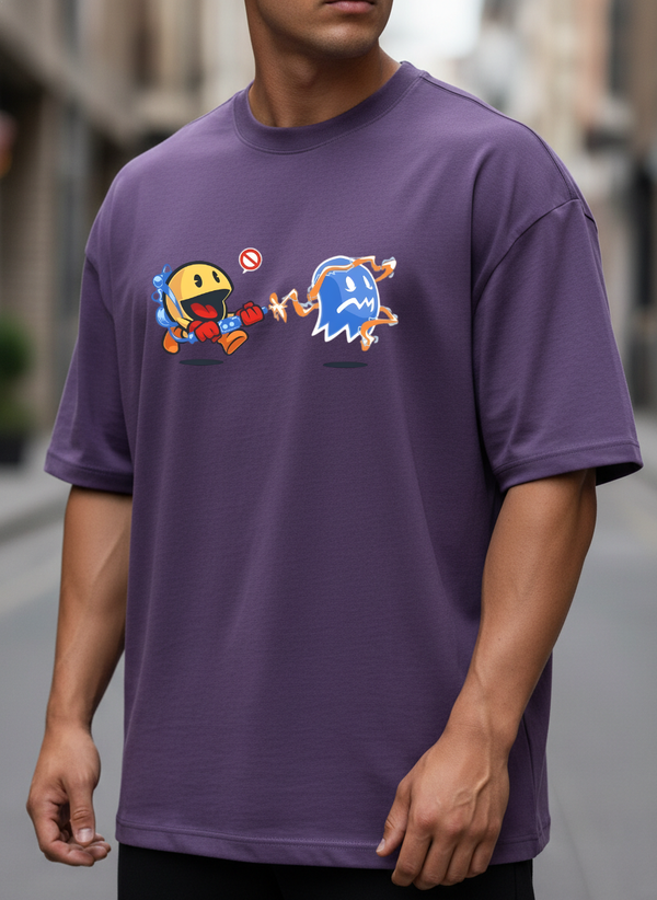 Angel Halo vs Demon Heads Purple T-Shirt | Edgy Graphic Top