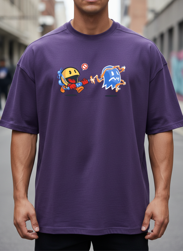 Angel Halo vs Demon Heads Purple T-Shirt | Edgy Graphic Top