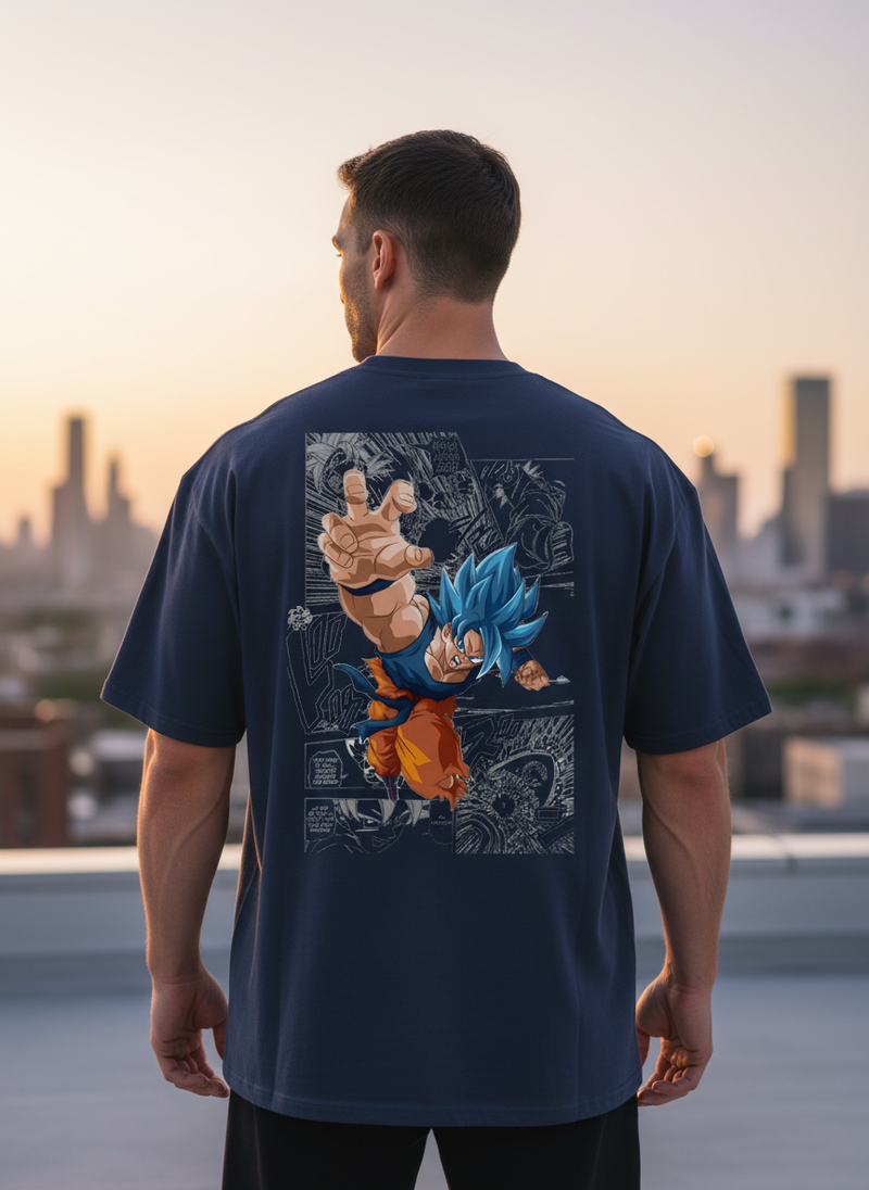 Blue Saiyan Manga Tee