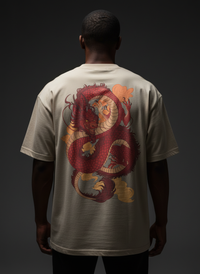 Crimson Dragon Oversized Tee