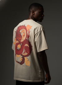 Crimson Dragon Oversized Tee