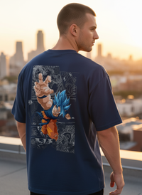 Blue Saiyan Manga Tee