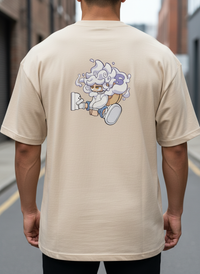 Beige Drop Shoulder Tee