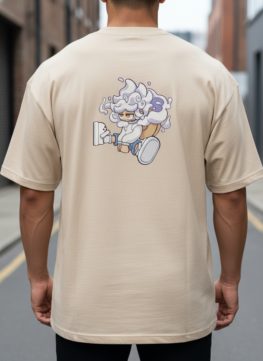 Beige Drop Shoulder Tee