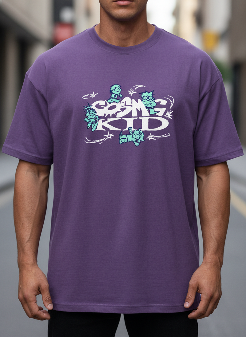 Angel Halo vs Demon Heads Purple T-Shirt | Edgy Graphic Top