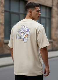 Beige Drop Shoulder Tee