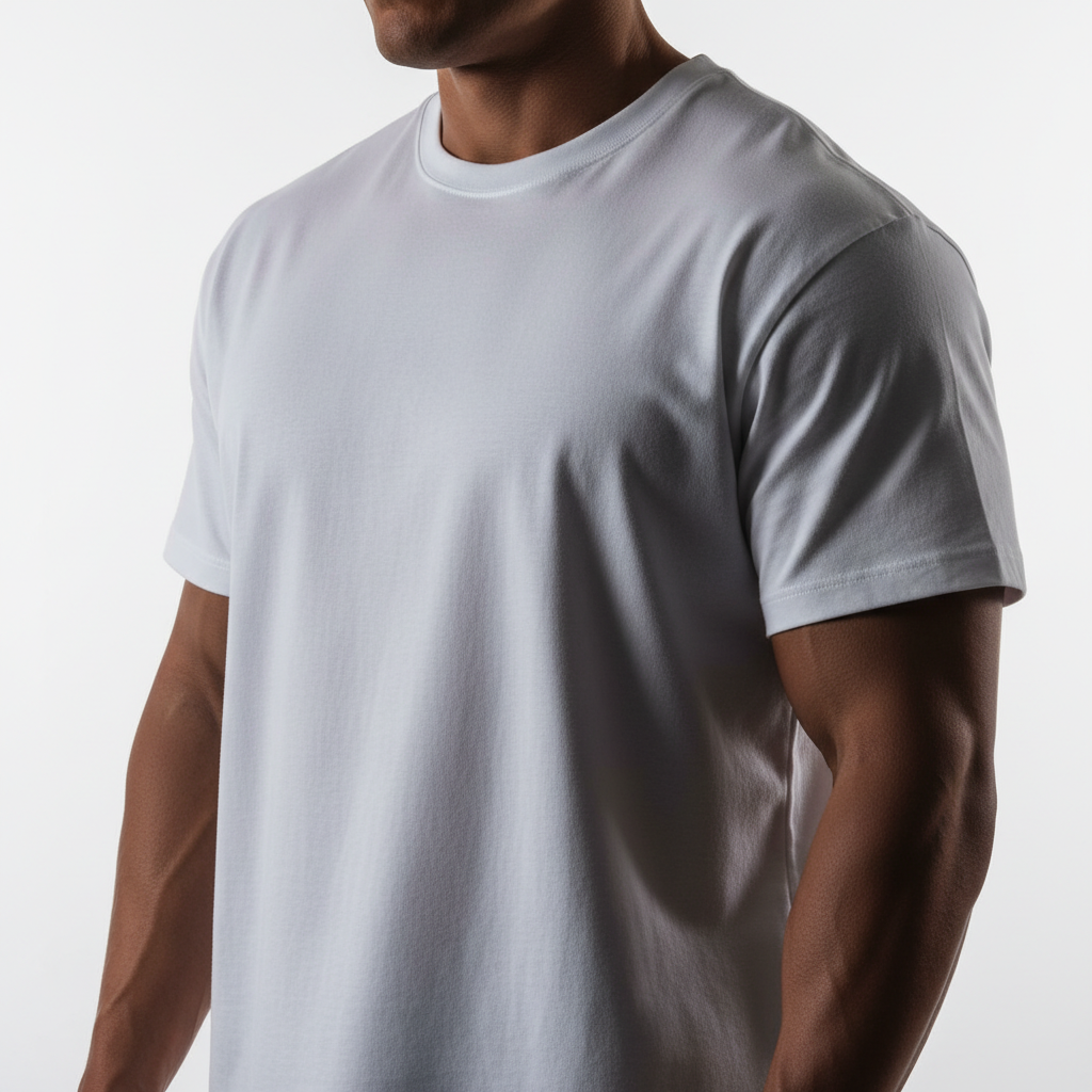 WHITE 220GSM PLAIN TEE