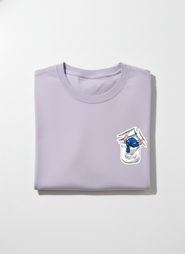 Stitch Pocket Rip Oversized Tee