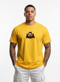 Anngi Cute Superhero Yellow Cotton Tee