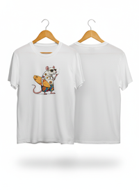 Anngi Cool Surfer Mouse White Tee