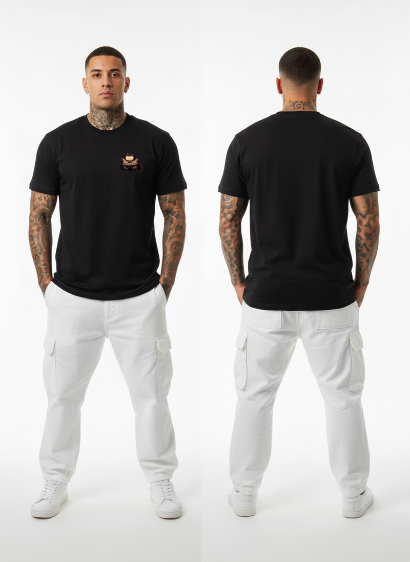 Anngi Chubby Batman Black Graphic Tee