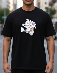 Anngi "Cloud Boy" Graphic Tee | Black Anime Streetwear Shirt
