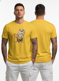 Anngi Tattooed Mouse Graphic Tee | Yellow Summer Shirt