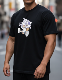 Anngi "Cloud Boy" Graphic Tee | Black Anime Streetwear Shirt