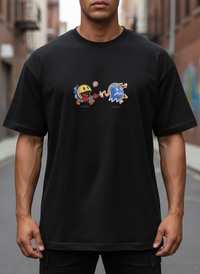 Anngi Retro Arcade Graphic Tee | Black Pac-Man Streetwear