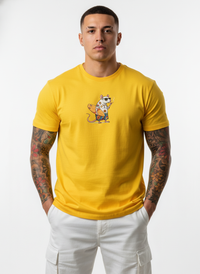 Anngi Tattooed Mouse Graphic Tee | Yellow Summer Shirt