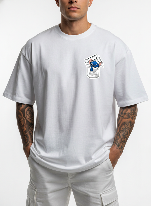 Stitch Pocket Rip Oversized Tee
