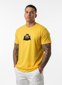 Anngi Cute Superhero Yellow Cotton Tee
