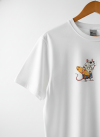 Anngi Cool Surfer Mouse White Tee