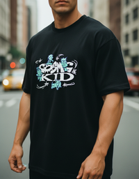 Anngi "Cosmic Kid" Graphic Tee | Black Retro Street Style