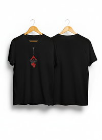 Anngi Hanging Spidey Black Cotton Tee