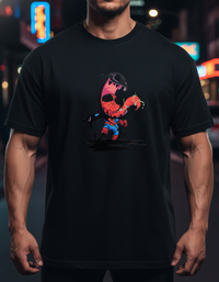 Anngi Funny Symbiote Graphic Tee | Black Streetwear Shirt