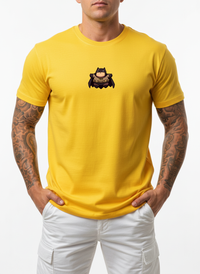 Anngi Cute Superhero Yellow Cotton Tee