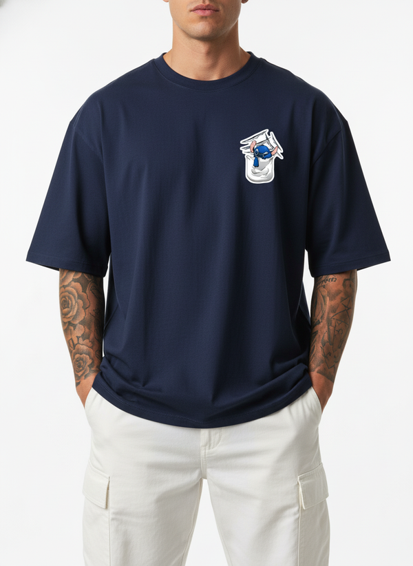 Stitch Pocket Rip Oversized Tee